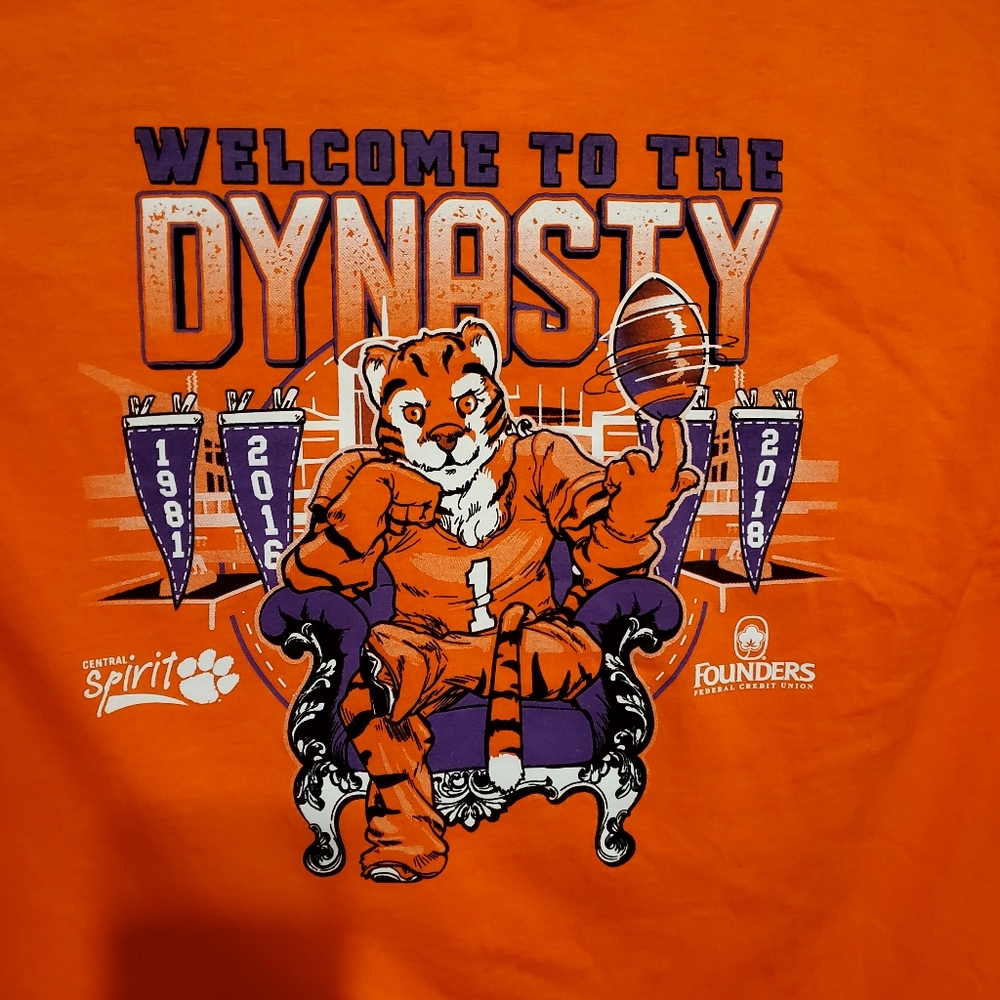 Clemson Tigers Long Sleeve Welcome To The Dynasty Homecoming Size M Hanes